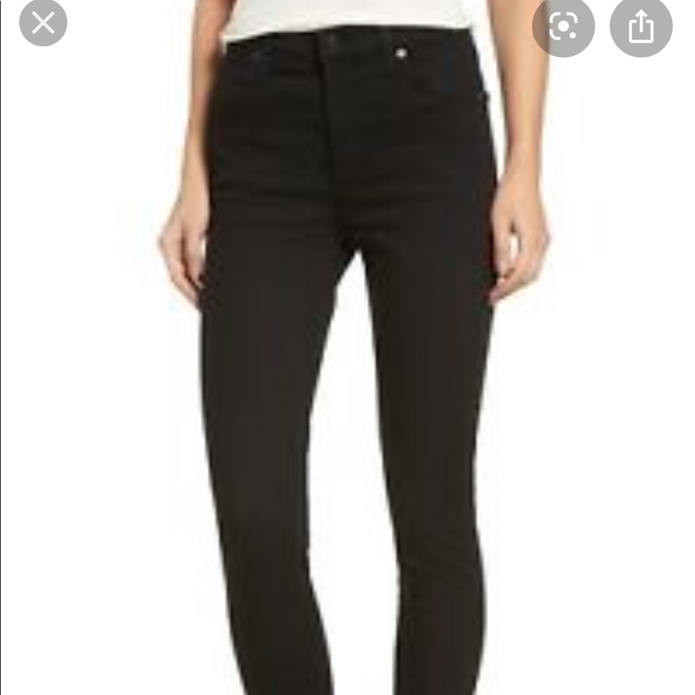 Carlie High Waisted Skinny in Black